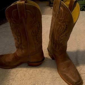 Women's size 10 Nocona leather boots soles slightly worn.